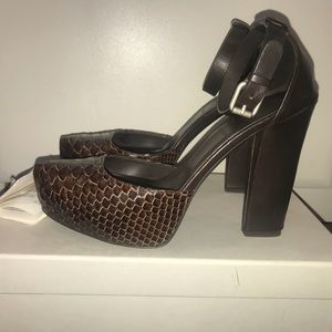 BRUNELLO CUCINELLI PYTHON PLATFORM PUMPS W/ TAGS